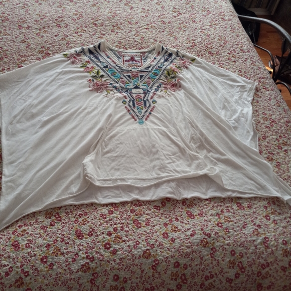 Johnny Was JWLA Embroidered Drape Poncho XS OS oversized - Picture 11 of 13
